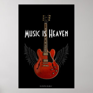 La musique est le paradis 36 x 34 Poster