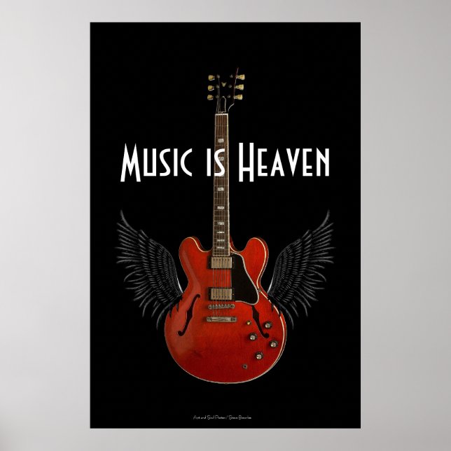 La musique est le paradis 36 x 34 Poster (Devant)