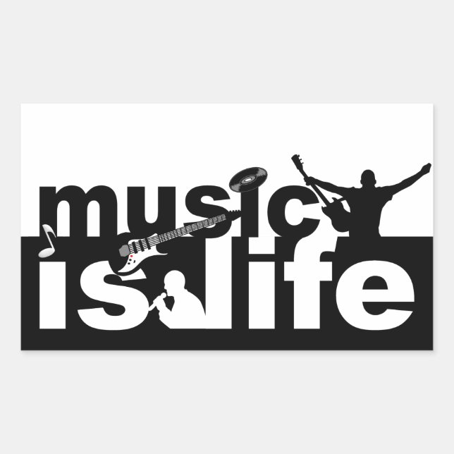 La musique est un autocollant de vie (Devant)