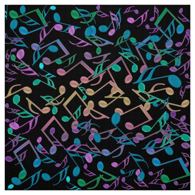 La musique Hued fraîche note le tissu noir coloré (Échantillon)