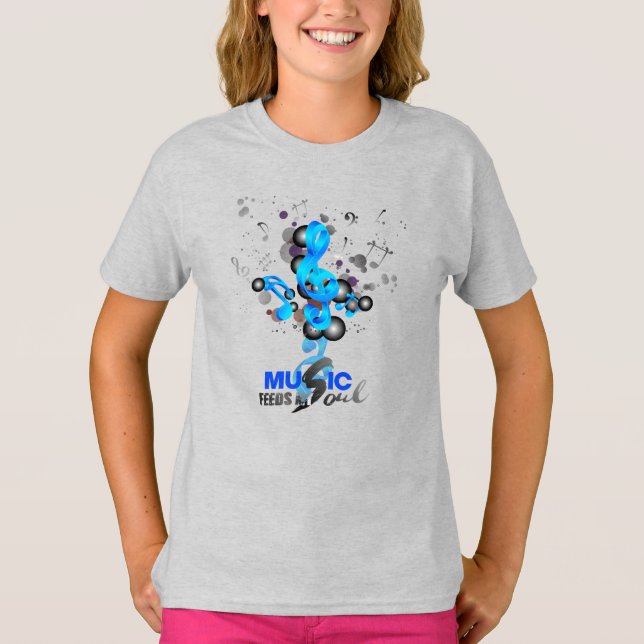 La musique nourrit mon âme | T-shirt enfant (Devant)