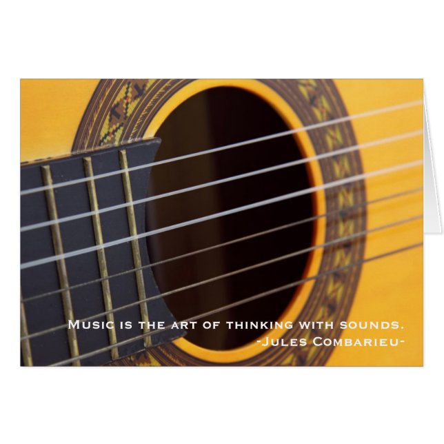 La musique pense avec le son de la guitare (Devant horizontal)