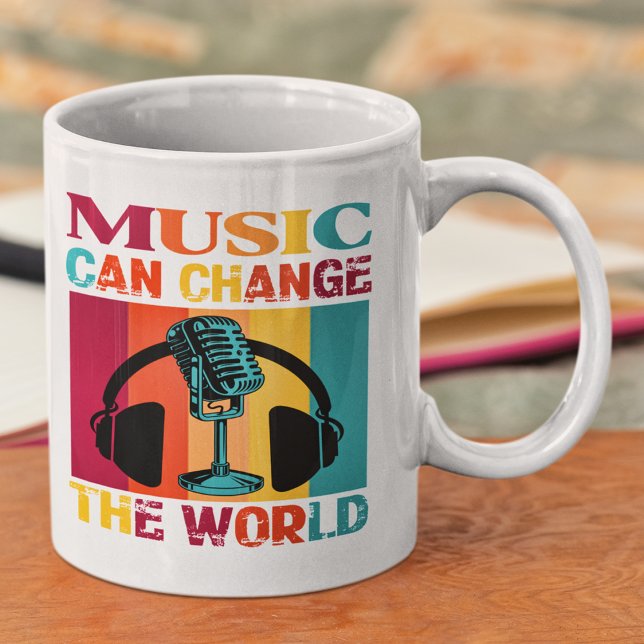 La Musique Peut Changer Le Monde Musicien Café Mug (Créateur téléchargé)