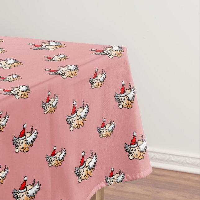 La nappe au cochon de Noël volant (In Situ)