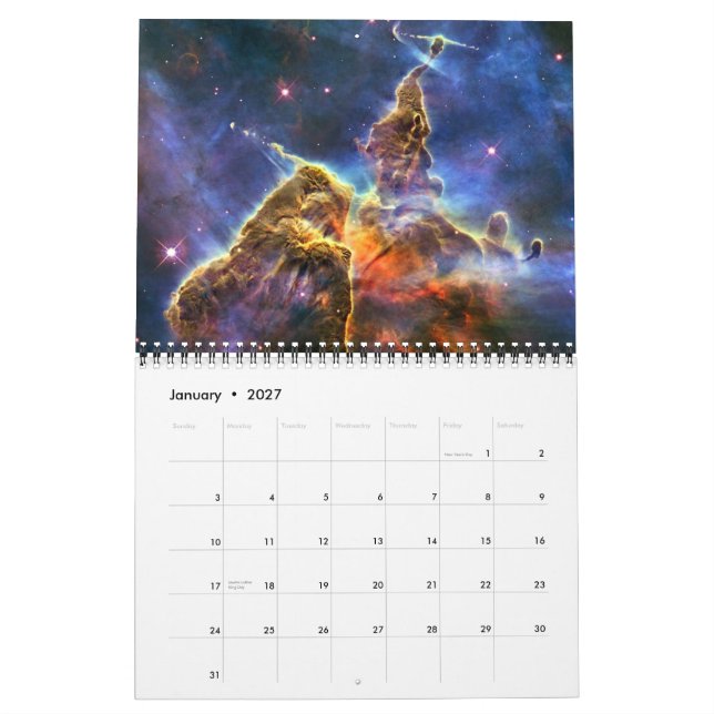 La NASA 2015 de calendrier d'astronomie d'espace (Jan 2027)