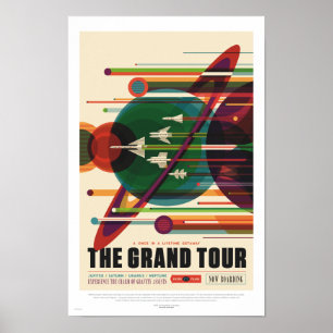 La NASA - La visite grande - rétro affiche de