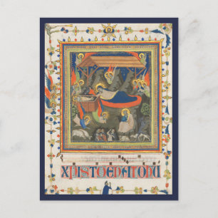 La Nativité c.1340   Carte postale Blue Beach Song