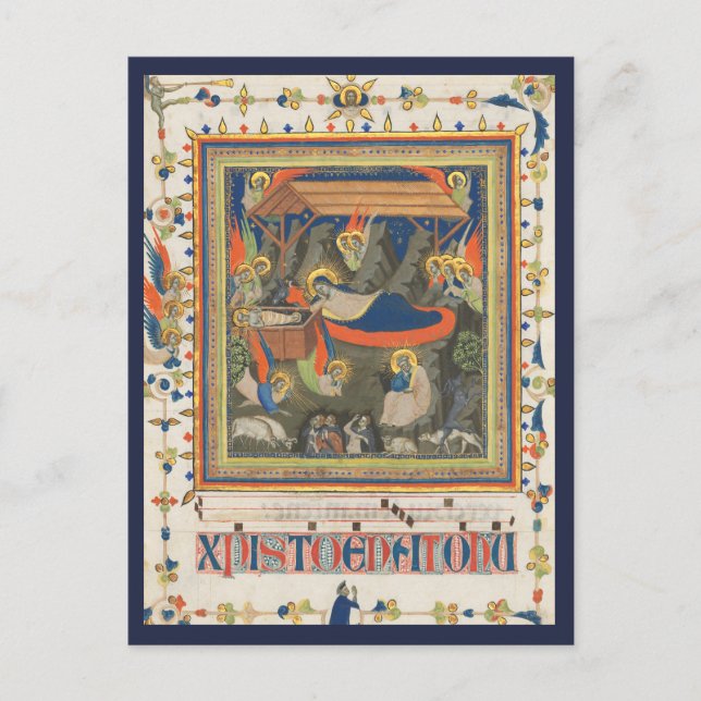 La Nativité c.1340 | Carte postale Blue Beach Song (Devant)
