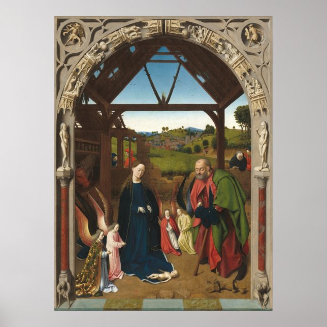 La Nativité - Petrus Christus Fine Art Poster (Devant)