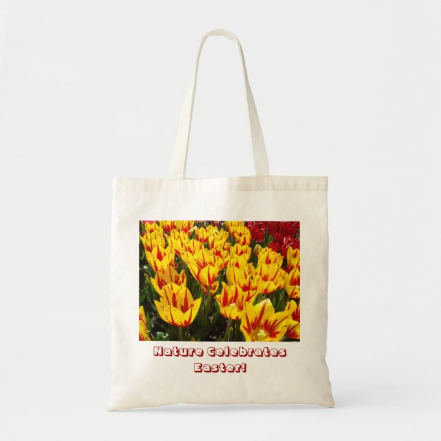La nature célèbre Pâques ! Sacs Tulipe Fleurs (Devant)