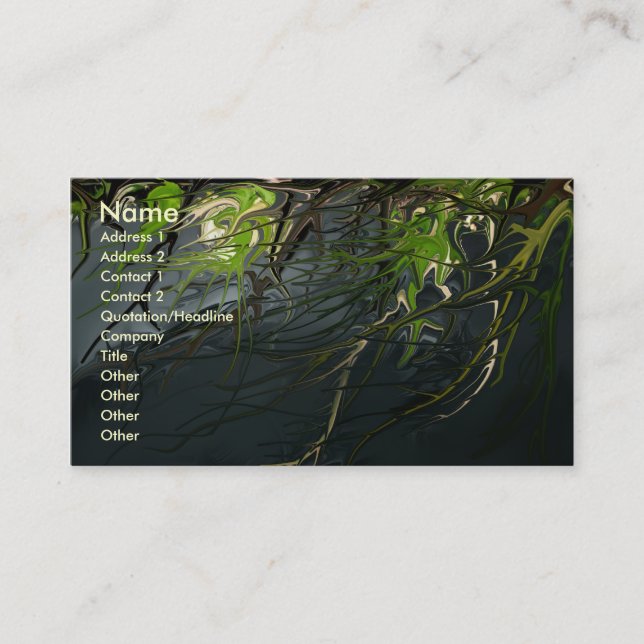 La nature du carte de visite de nuit (Devant)