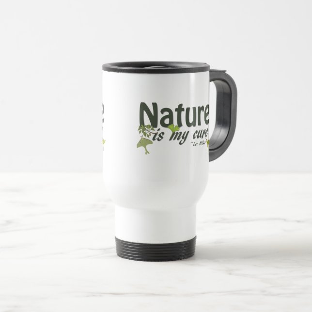 La nature est ma citation de guérison Voyage Mug (Devant droit)
