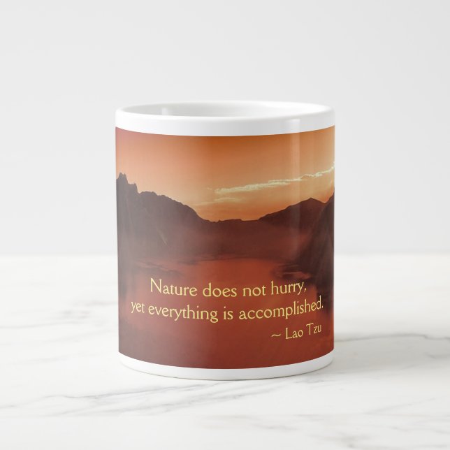 La nature ne se dépêche pas Jumbo Mug (Devant)