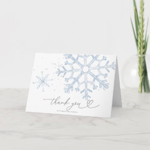 La neige en amour Carte de remerciements de Fête d