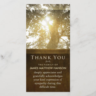 La nostalgie des arbres d'or Carte de remerciement