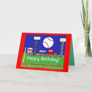 La nouvelle carte d'anniversaire de base-ball