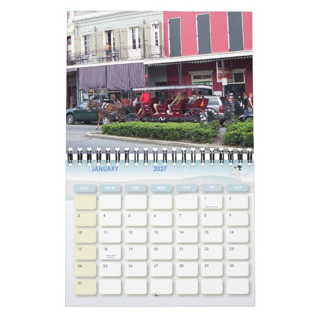 La Nouvelle-Orléans, LA, 2011, calendrier (Jan 2027)