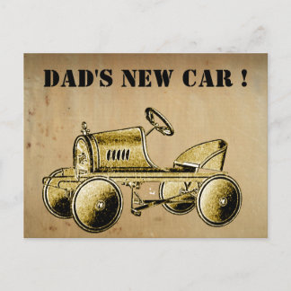 La nouvelle voiture de papa !... Carte postale de 