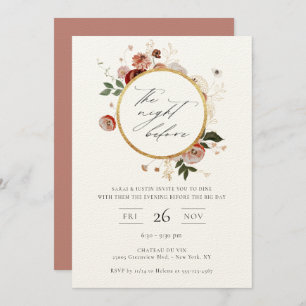 La Nuit Avant L'Automne Floral Invitation