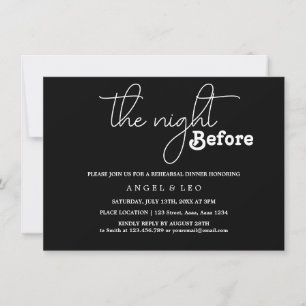 La Nuit Avant Le Dîner De Répétition Carte D'Invit