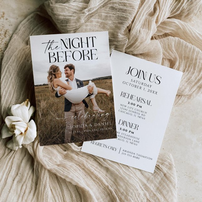 La Nuit Avant Le Dîner De Répétition Invitation (Créateur téléchargé)