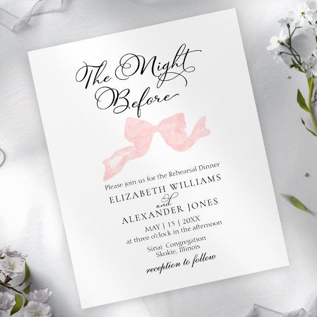 La Nuit Avant Le Dîner De Répétition Invitations B (Créateur téléchargé)