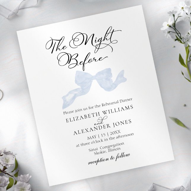 La Nuit Avant Le Dîner De Répétition Invitations B (Créateur téléchargé)