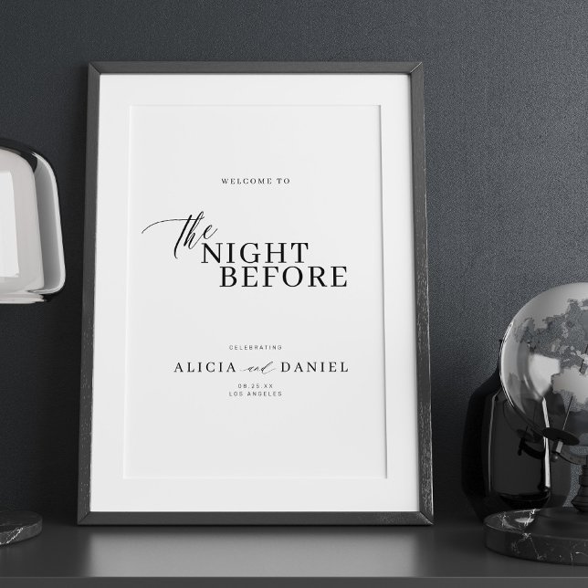 La nuit avant le dîner de répétition signe d'accue (Créateur téléchargé)