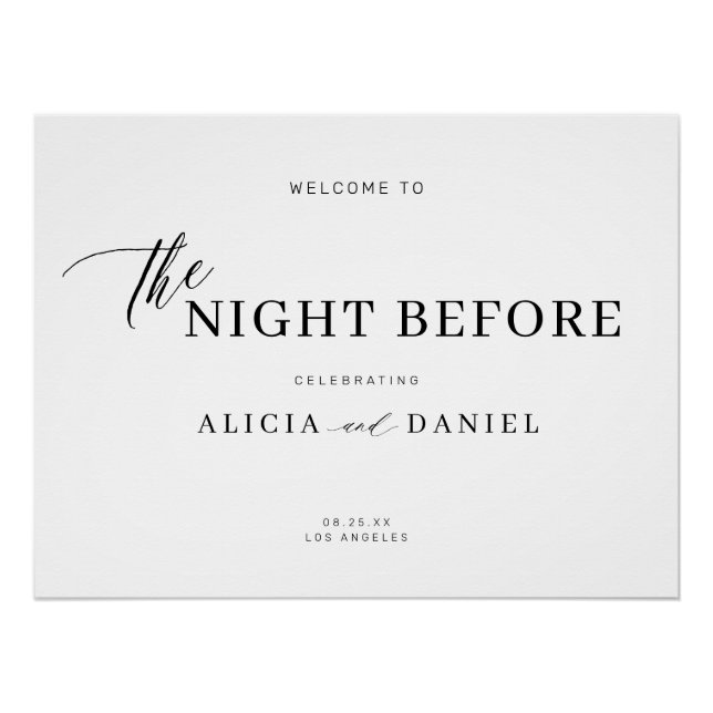 La nuit avant le dîner de répétition signe d'accue (Devant)