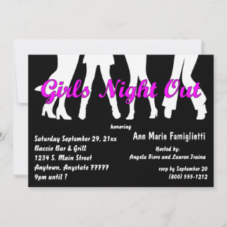 La Nuit de la fille, les invitations noires et bla