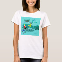 La Nuit Des Filles Rétro En T-shirt