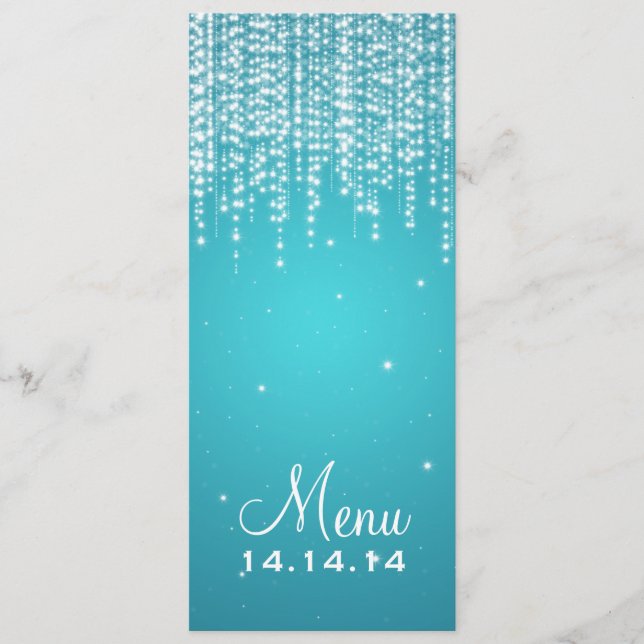 La nuit élégante de menu de mariage brillent le (Devant)