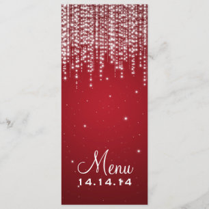 La nuit élégante de menu de mariage brillent le