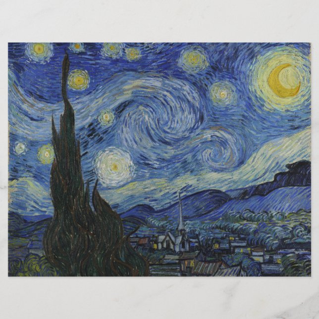 La nuit étoilée 1889 Vincent van Gogh (Devant)