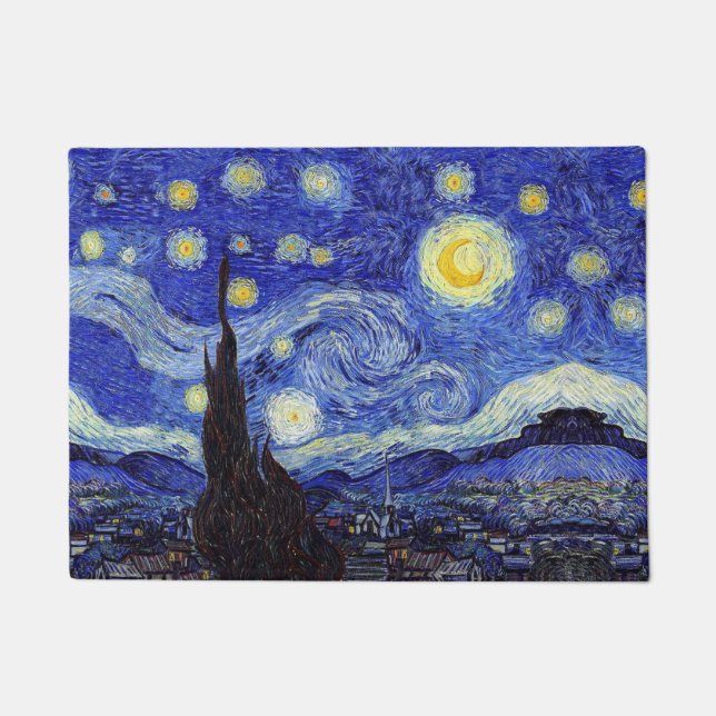La nuit étoilée Van Gogh a inspiré le tapis de (Devant)
