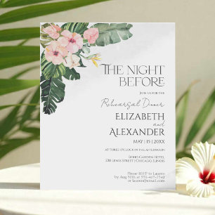 La nuit précédant le dîner de répétition tropicale