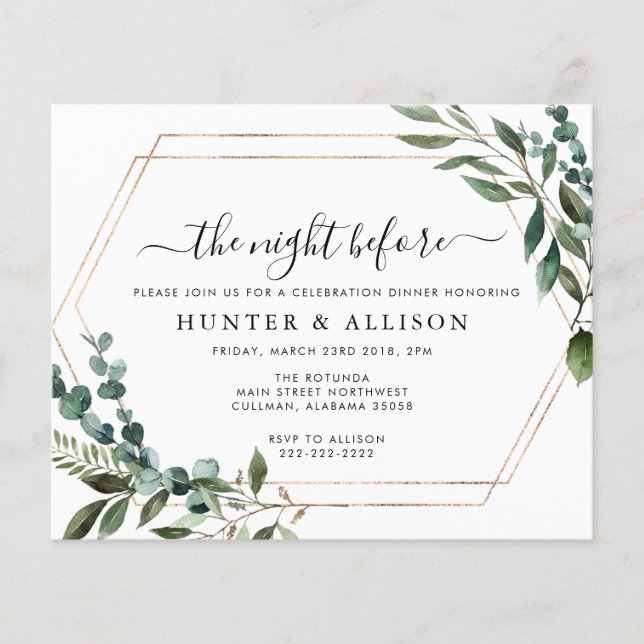 La nuit précédente | Invitation (Devant)