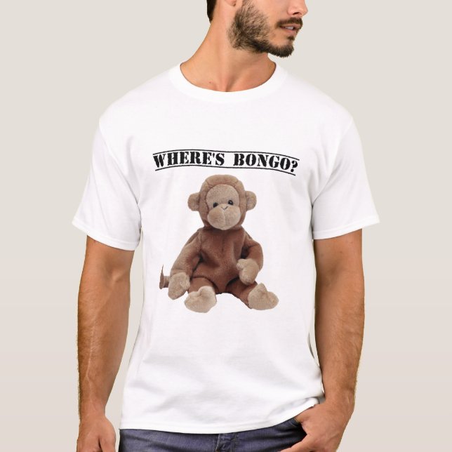 Là où est le bongo le T-shirt de singe (Devant)