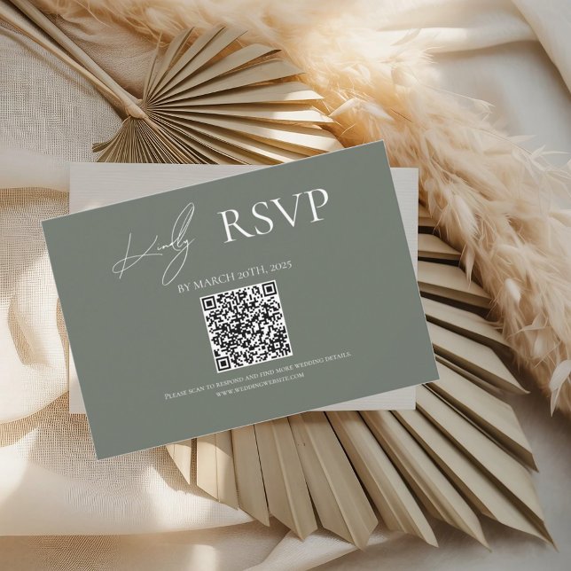 Là où Forever commence Sage Wedding Cartes RSVP (Créateur téléchargé)