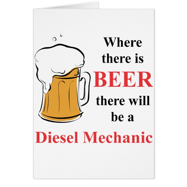 Là où il y a bière - mécanicien diesel (Devant)