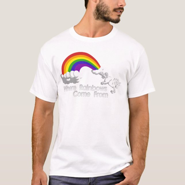 là où les arcs-en-ciel viennent des T-shirts (Devant)