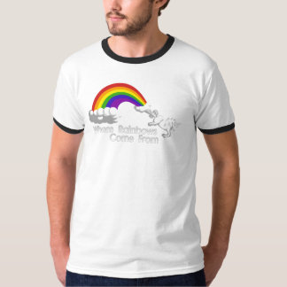 Là où les arcs-en-ciel viennent des T-shirts