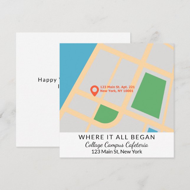 Là où tout a commencé Carte personnalisée Saint-Va (Devant / Derrière)