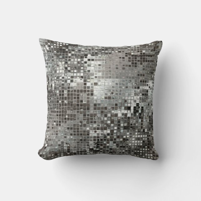 La paillette argentée brillent le coussin (Recto)