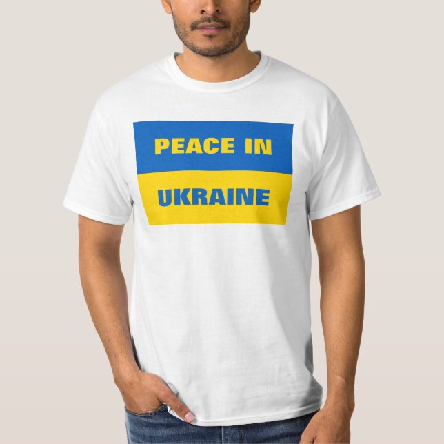 LA PAIX EN T-shirt UKRAINE (Devant)