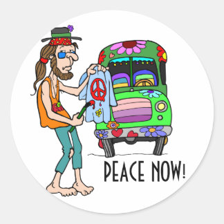 LA PAIX MAINTENANT ! sticker rond