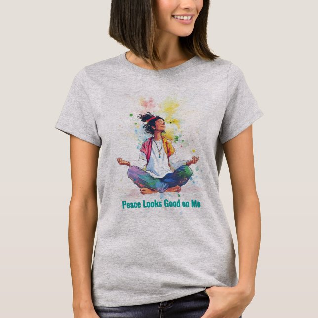 La paix me va bien | T-Shirt de méditation (Devant)
