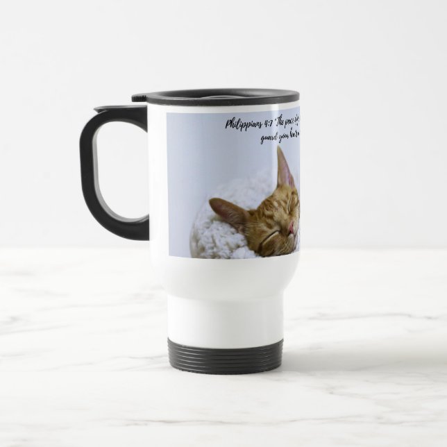 La Paix Qui Passe Tout...Chat Voyage Mug - (Gauche)