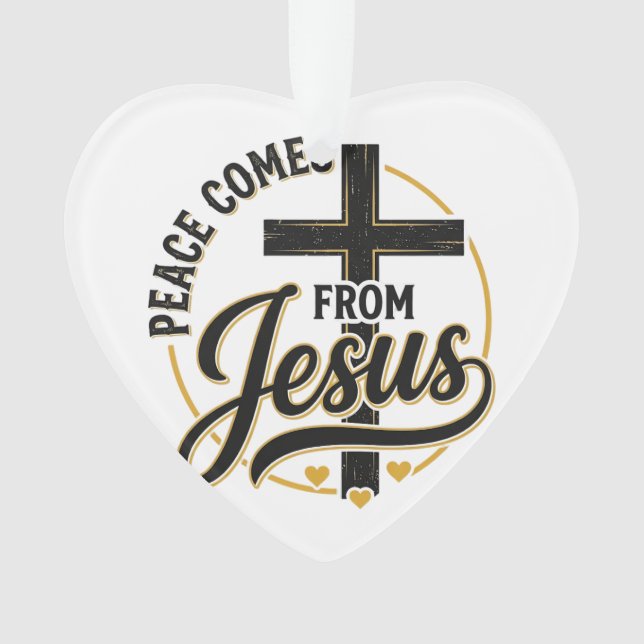 La paix vient de Jésus-Christ Croix chrétienne T-s (devant)
