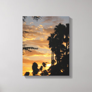 LA Palm Tree Sunset Toile Enveloppée